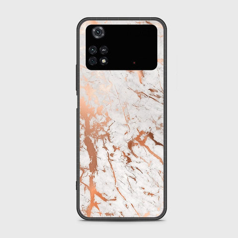 Xiaomi Poco M4 Pro Cover- White Marble Series 2 - HQ Ultra Shine Premium Infinity Glass Soft Silicon Borders Case