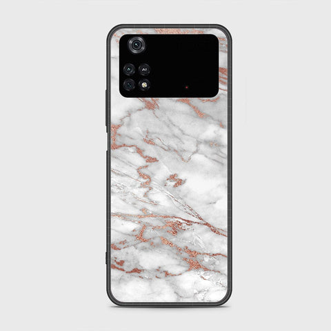 Xiaomi Poco M4 Pro Cover- White Marble Series 2 - HQ Ultra Shine Premium Infinity Glass Soft Silicon Borders Case