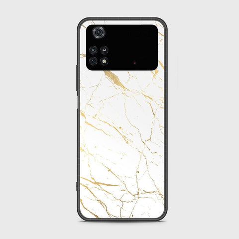 Xiaomi Poco M4 Pro Cover- White Marble Series 2 - HQ Ultra Shine Premium Infinity Glass Soft Silicon Borders Case