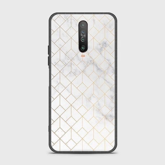 Xiaomi Poco X2 Cover - White Marble Series 2 - HQ Ultra Shine Premium Infinity Glass Soft Silicon Borders Case