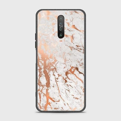 Xiaomi Poco X2 Cover - White Marble Series 2 - HQ Ultra Shine Premium Infinity Glass Soft Silicon Borders Case