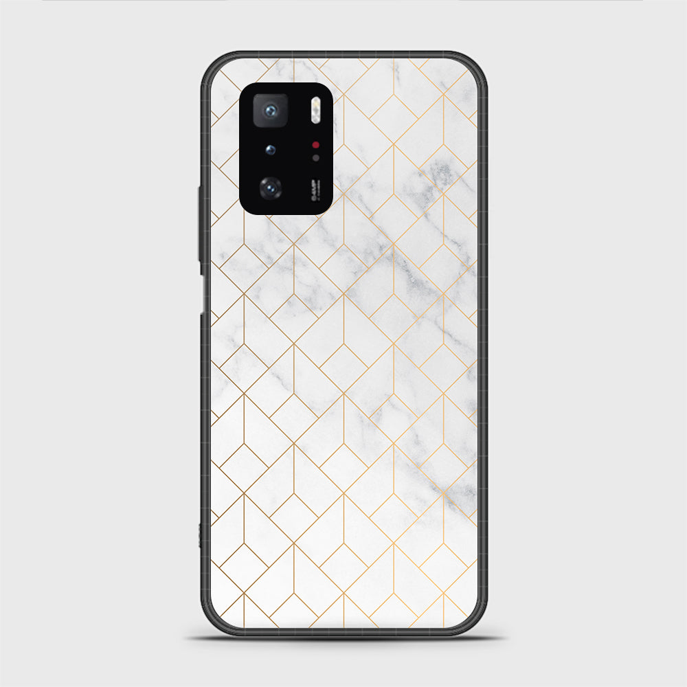 Xiaomi Poco X3 GT Cover - White Marble Series 2 - HQ Ultra Shine Premium Infinity Glass Soft Silicon Borders Case