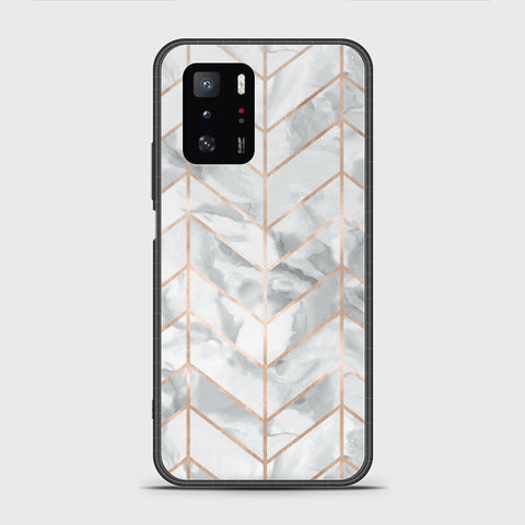 Xiaomi Poco X3 GT Cover - White Marble Series 2 - HQ Ultra Shine Premium Infinity Glass Soft Silicon Borders Case