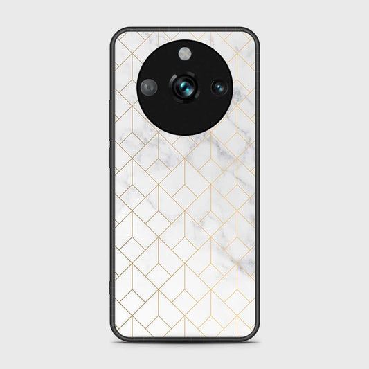 Realme 11 Pro Cover- White Marble Series 2 - HQ Ultra Shine Premium Infinity Glass Soft Silicon Borders Case