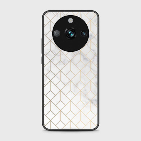 Realme 11 Pro Plus Cover- White Marble Series 2 - HQ Ultra Shine Premium Infinity Glass Soft Silicon Borders Case