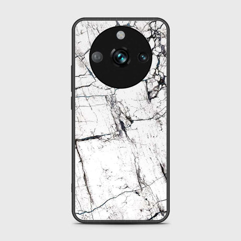 Realme 11 Pro Plus Cover- White Marble Series 2 - HQ Ultra Shine Premium Infinity Glass Soft Silicon Borders Case