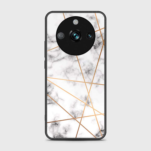 Realme 11 Pro Plus Cover- White Marble Series 2 - HQ Ultra Shine Premium Infinity Glass Soft Silicon Borders Case