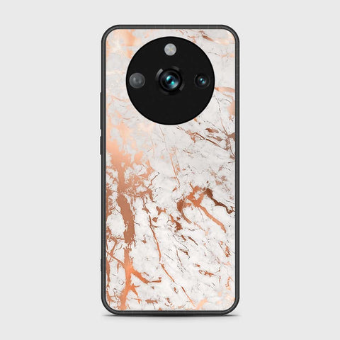 Realme 11 Pro Plus Cover- White Marble Series 2 - HQ Ultra Shine Premium Infinity Glass Soft Silicon Borders Case