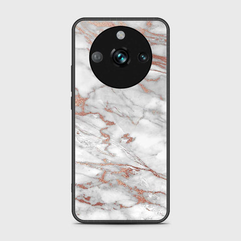 Realme 11 Pro Plus Cover- White Marble Series 2 - HQ Ultra Shine Premium Infinity Glass Soft Silicon Borders Case