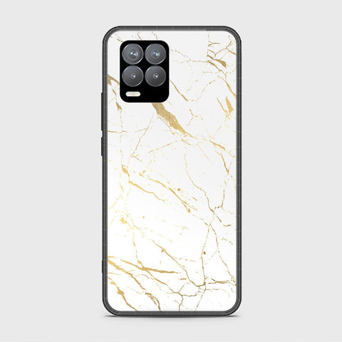 Realme 8 Cover - White Marble Series 2 - HQ Ultra Shine Premium Infinity Glass Soft Silicon Borders Case