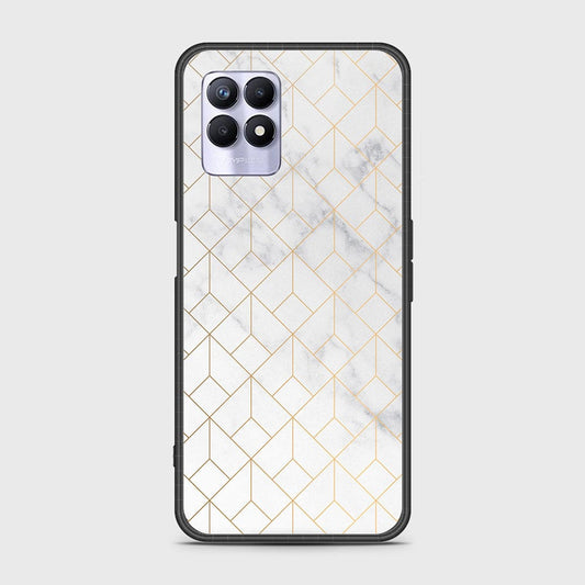 Realme Narzo 50 4G Cover - White Marble Series 2 - HQ Ultra Shine Premium Infinity Glass Soft Silicon Borders Case