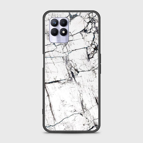 Realme Narzo 50 4G Cover - White Marble Series 2 - HQ Ultra Shine Premium Infinity Glass Soft Silicon Borders Case