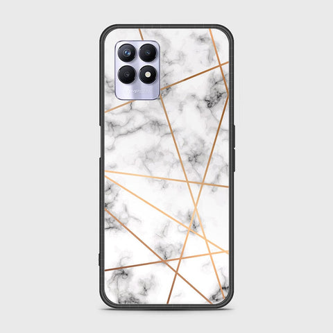 Realme Narzo 50 4G Cover - White Marble Series 2 - HQ Ultra Shine Premium Infinity Glass Soft Silicon Borders Case