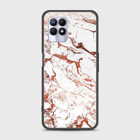 Realme Narzo 50 4G Cover - White Marble Series 2 - HQ Ultra Shine Premium Infinity Glass Soft Silicon Borders Case