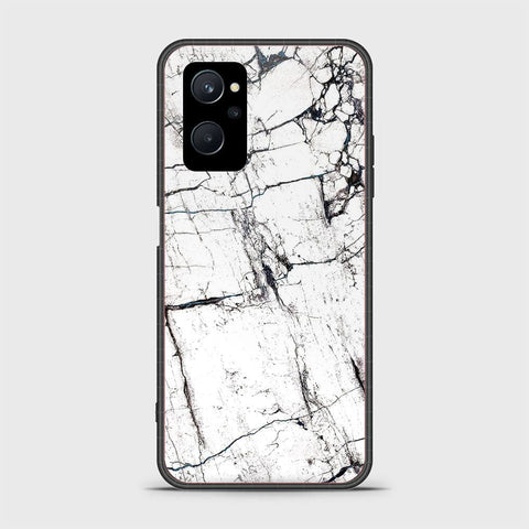 Realme 9i Cover - White Marble Series 2 - HQ Ultra Shine Premium Infinity Glass Soft Silicon Borders Case