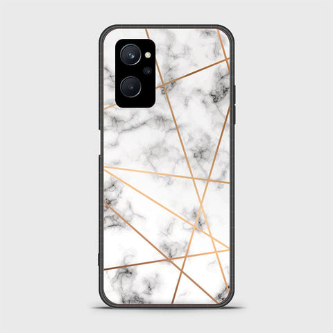 Realme 9i Cover - White Marble Series 2 - HQ Ultra Shine Premium Infinity Glass Soft Silicon Borders Case