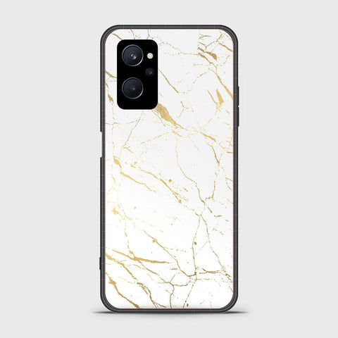 Realme 9i Cover - White Marble Series 2 - HQ Ultra Shine Premium Infinity Glass Soft Silicon Borders Case