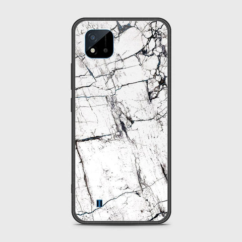 Realme C20A Cover- White Marble Series 2 - HQ Ultra Shine Premium Infinity Glass Soft Silicon Borders Case