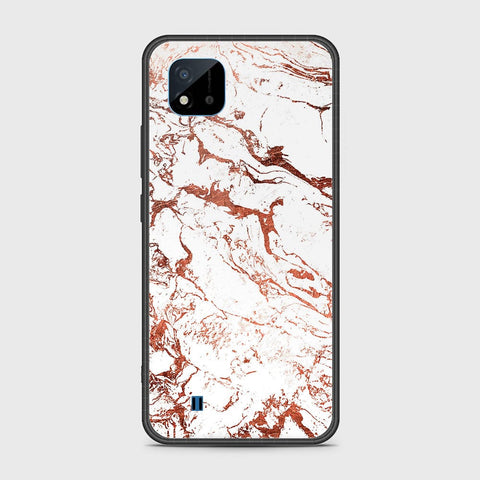 Realme C20A Cover- White Marble Series 2 - HQ Ultra Shine Premium Infinity Glass Soft Silicon Borders Case