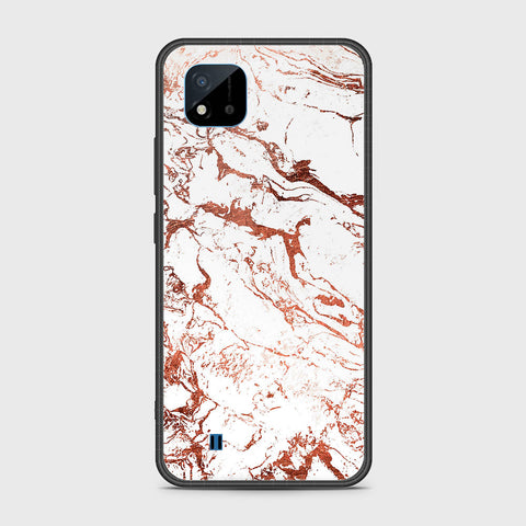 Realme C20 Cover- White Marble Series 2 - HQ Ultra Shine Premium Infinity Glass Soft Silicon Borders Case