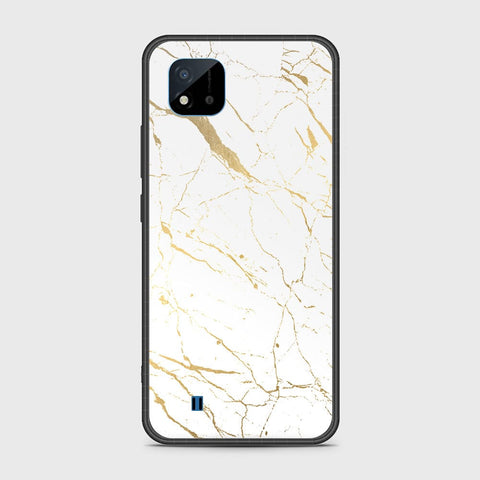 Realme C20A Cover- White Marble Series 2 - HQ Ultra Shine Premium Infinity Glass Soft Silicon Borders Case