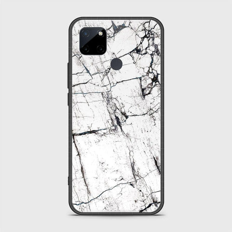 Realme C25Y Cover- White Marble Series 2 - HQ Ultra Shine Premium Infinity Glass Soft Silicon Borders Case