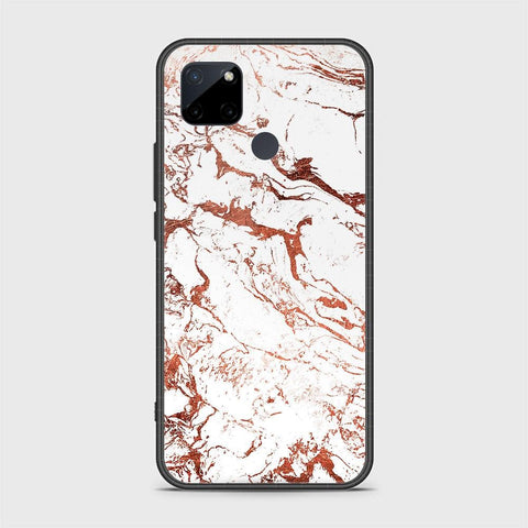 Realme C25Y Cover- White Marble Series 2 - HQ Ultra Shine Premium Infinity Glass Soft Silicon Borders Case