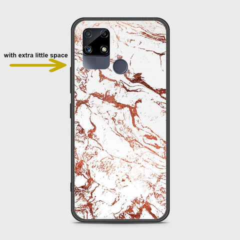 Realme C25s Cover- White Marble Series 2 - HQ Ultra Shine Premium Infinity Glass Soft Silicon Borders Case