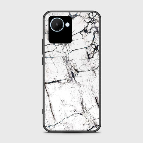 Realme C30s Cover- White Marble Series 2 - HQ Ultra Shine Premium Infinity Glass Soft Silicon Borders Case