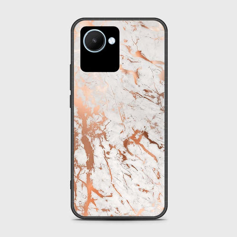 Realme C30 Cover- White Marble Series 2 - HQ Ultra Shine Premium Infinity Glass Soft Silicon Borders Case