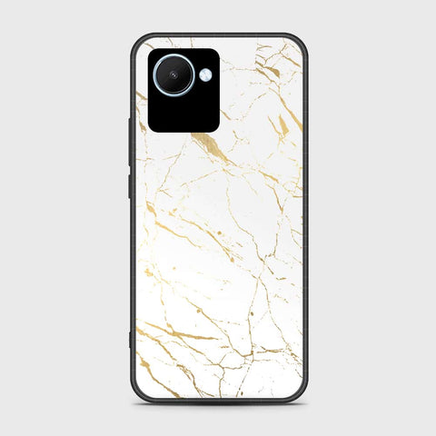 Realme C30 Cover- White Marble Series 2 - HQ Ultra Shine Premium Infinity Glass Soft Silicon Borders Case