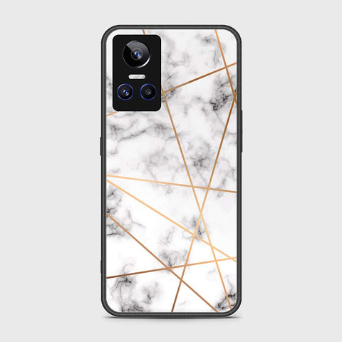 Realme GT Neo 3 Cover- White Marble Series 2 - HQ Ultra Shine Premium Infinity Glass Soft Silicon Borders Case