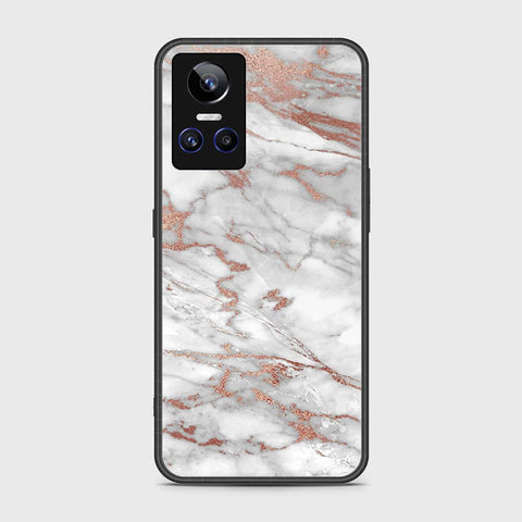 Realme GT Neo 3 Cover- White Marble Series 2 - HQ Ultra Shine Premium Infinity Glass Soft Silicon Borders Case