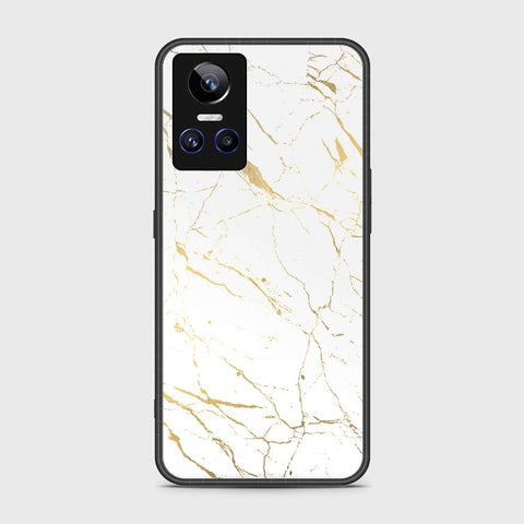 Realme GT Neo 3 Cover- White Marble Series 2 - HQ Ultra Shine Premium Infinity Glass Soft Silicon Borders Case