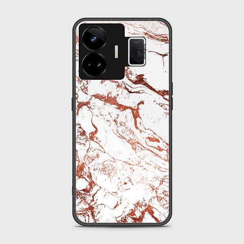 Realme GT3 Cover- White Marble Series 2 - HQ Ultra Shine Premium Infinity Glass Soft Silicon Borders Case