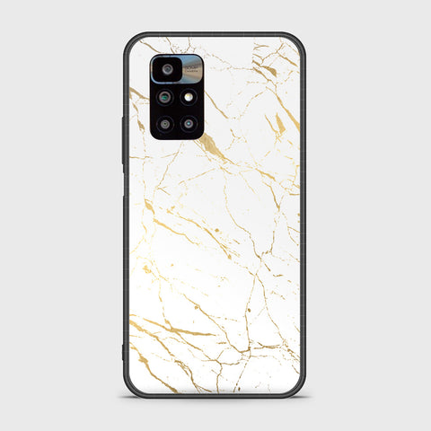 Xiaomi Redmi 10 Cover - White Marble Series 2 - HQ Ultra Shine Premium Infinity Glass Soft Silicon Borders Case