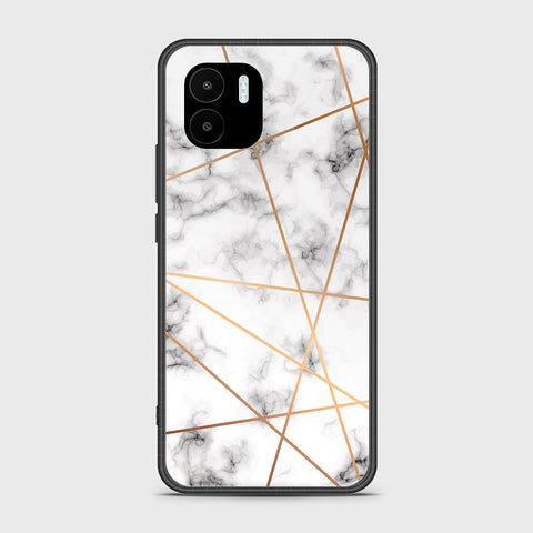 Xiaomi Redmi A2 2023 Cover - White Marble Series 2 - HQ Ultra Shine Premium Infinity Glass Soft Silicon Borders Case