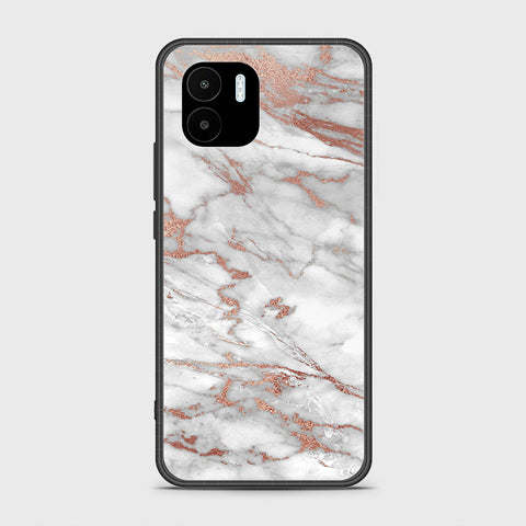 Xiaomi Redmi A2 2023 Cover - White Marble Series 2 - HQ Ultra Shine Premium Infinity Glass Soft Silicon Borders Case