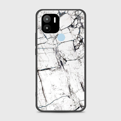 Xiaomi Redmi A1 Plus Cover- White Marble Series 2 - HQ Ultra Shine Premium Infinity Glass Soft Silicon Borders Case