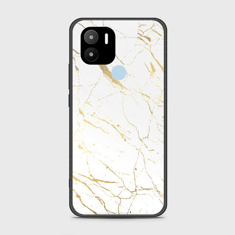 Xiaomi Redmi A1 Plus Cover- White Marble Series 2 - HQ Ultra Shine Premium Infinity Glass Soft Silicon Borders Case