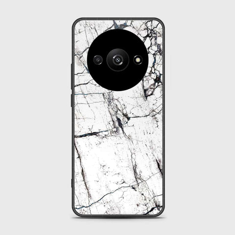 Xiaomi Redmi A3 Cover- White Marble Series 2 - HQ Ultra Shine Premium Infinity Glass Soft Silicon Borders Case