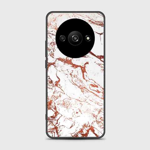 Xiaomi Redmi A3 Cover- White Marble Series 2 - HQ Ultra Shine Premium Infinity Glass Soft Silicon Borders Case