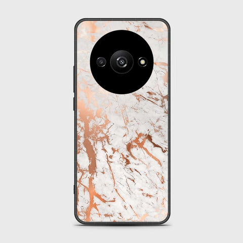 Xiaomi Redmi A3 Cover- White Marble Series 2 - HQ Ultra Shine Premium Infinity Glass Soft Silicon Borders Case