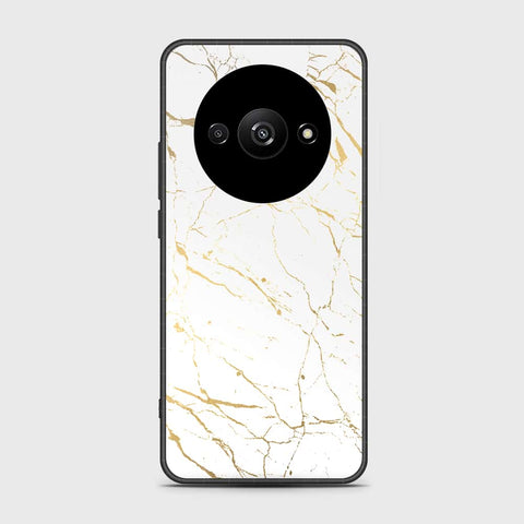 Xiaomi Redmi A3 Cover- White Marble Series 2 - HQ Ultra Shine Premium Infinity Glass Soft Silicon Borders Case