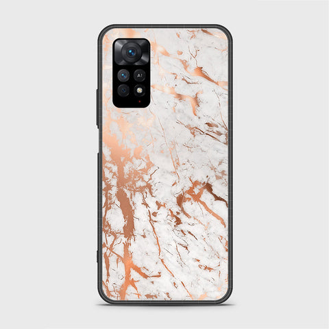 Xiaomi Redmi Note 11S Cover- White Marble Series 2 - HQ Ultra Shine Premium Infinity Glass Soft Silicon Borders Case