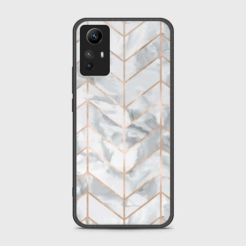 Xiaomi Redmi Note 12S Cover- White Marble Series 2 - HQ Ultra Shine Premium Infinity Glass Soft Silicon Borders Case