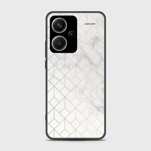 Xiaomi Redmi Note 13 Pro Plus 5G Cover- White Marble Series 2 - HQ Ultra Shine Premium Infinity Glass Soft Silicon Borders Case