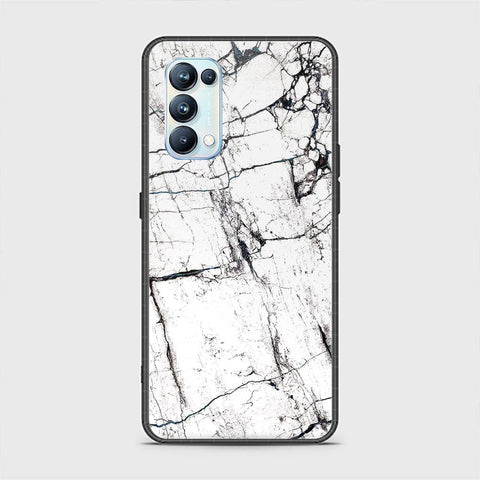 Oppo Reno 5 Pro 5G Cover - White Marble Series 2 - HQ Ultra Shine Premium Infinity Glass Soft Silicon Borders Case