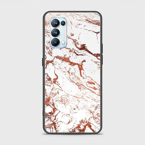 Oppo Reno 5 Pro 5G Cover - White Marble Series 2 - HQ Ultra Shine Premium Infinity Glass Soft Silicon Borders Case