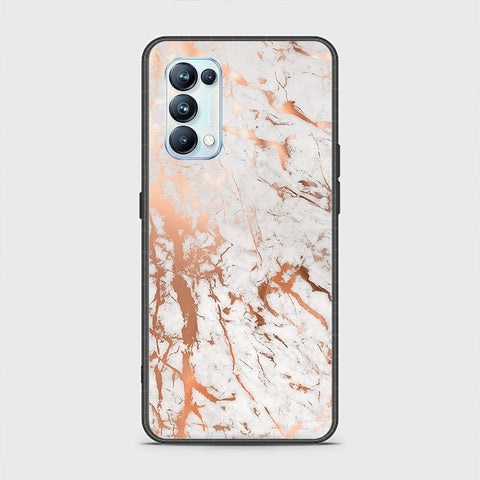 Oppo Reno 5 Pro 5G Cover - White Marble Series 2 - HQ Ultra Shine Premium Infinity Glass Soft Silicon Borders Case